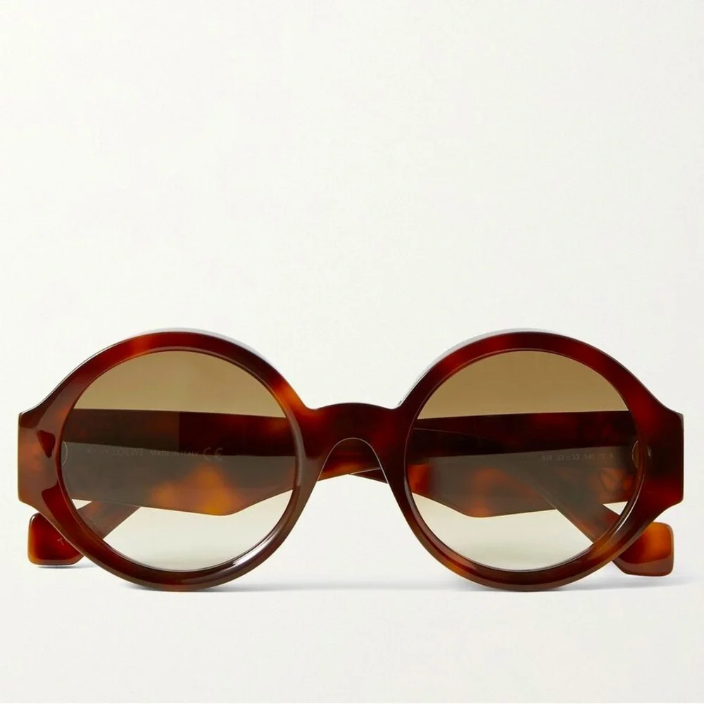 NIB LOEWE Story Round Frame Tortoiseshell Acetate Sunglasses - Picture 6 of 12